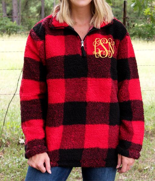 sherpa pullover monogrammed
