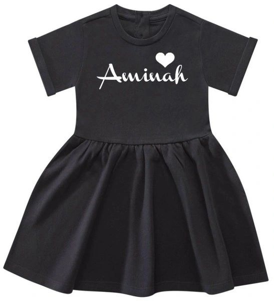 Girls Personalised Name Baby Toddler Dress Islamic Gift