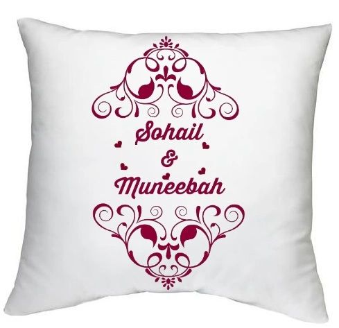 Personalised Name Mr and Mrs Cushion Muslim Wedding Gift