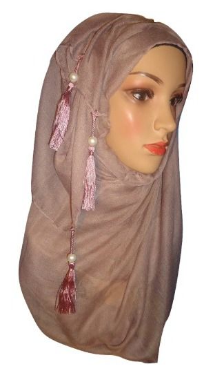 Womens Ladies Pearl Hijab