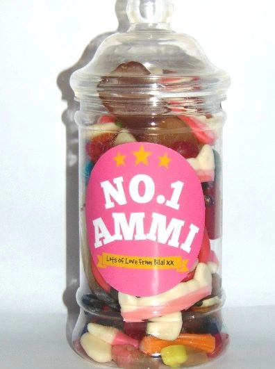 Personalised No.1 Ammi Pick N Mix Halal Sweet Jar Gift