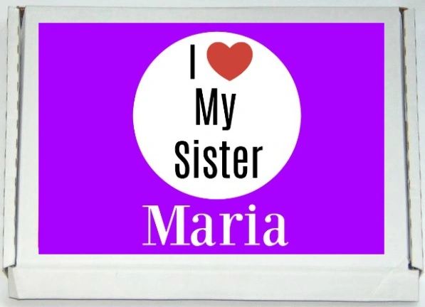 Personalised I Love My Sister Letterbox Halal Sweets Chocolates Treats Islamic Gift