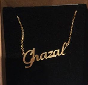 Personalised English Name Necklace Gold Silver