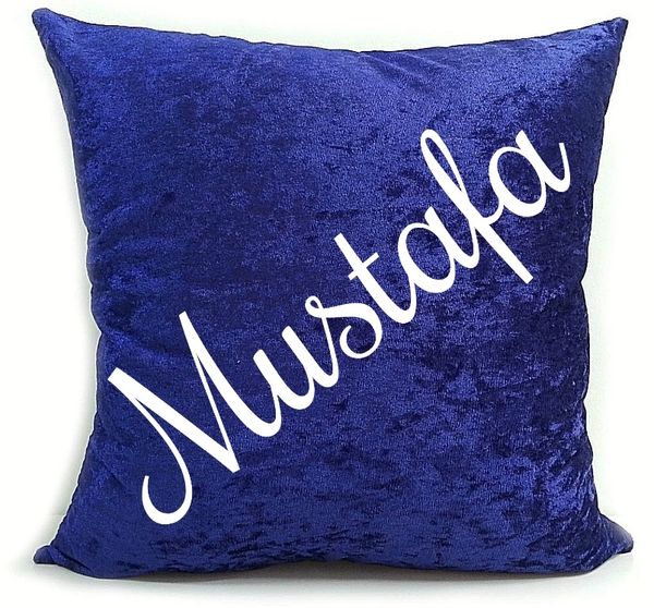 Personalised Velvet Cushion Name Baby Cushion Muslim Newborn Gift