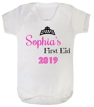 Baby Girl First Eid Body Suit Romper