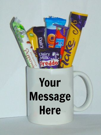 Personalised Mug With Chocolates Cellophane Gift