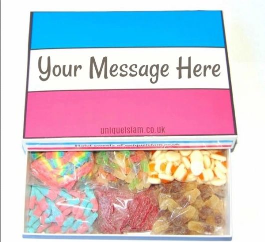 Large Personalised Sweet Gift Box Halal Sweets Box