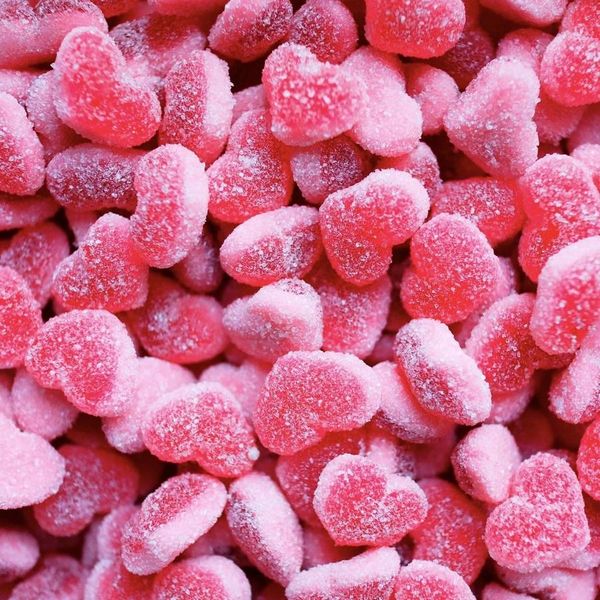 Fizzy Strawberry Hearts HMC Approved Halal Sweets