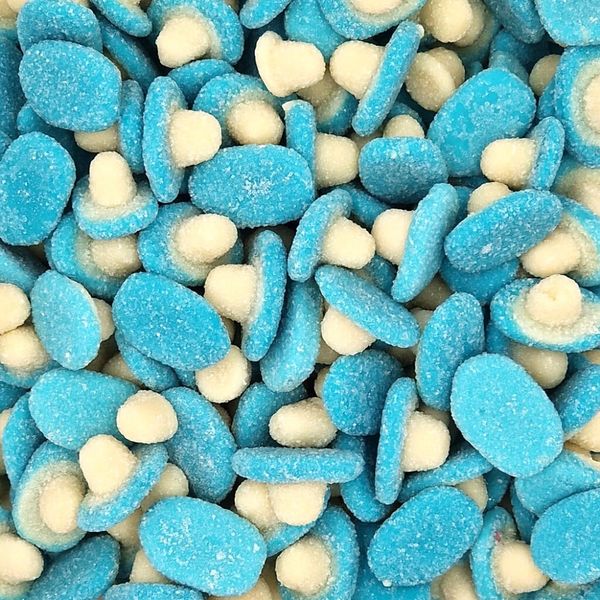 Blue Raspberry Mushrooms HMC Approved Halal Sweets