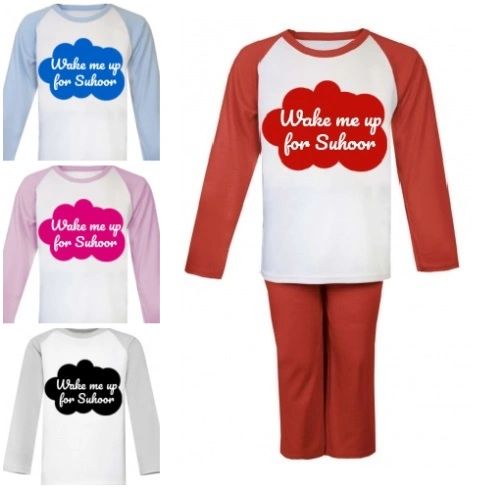 Wake Me Up For Suhoor / Sehri Kids Ramadan Pyjamas Set Ramadan Gift Childrens