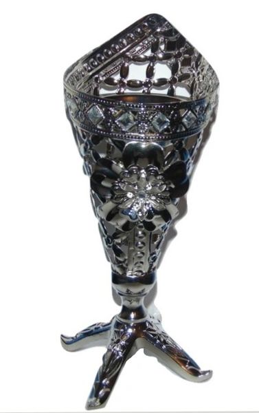 Silver Criss Cross Bakhoor Incense Burner