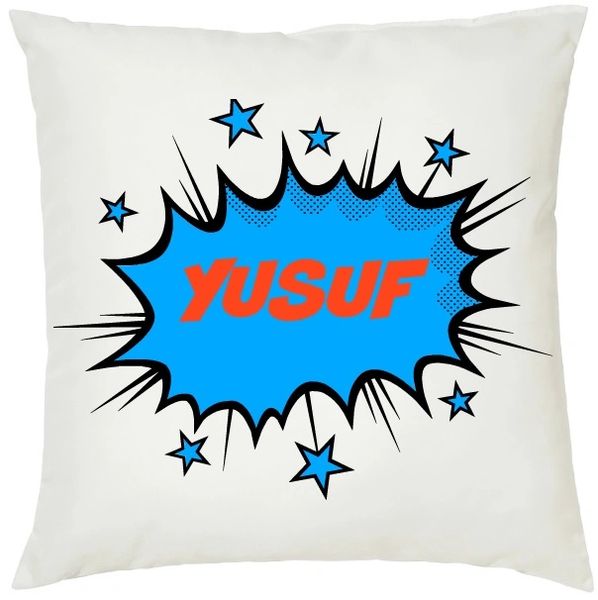 Personalised Kids Arabic Name Boy Wham Cushion Muslim Gift