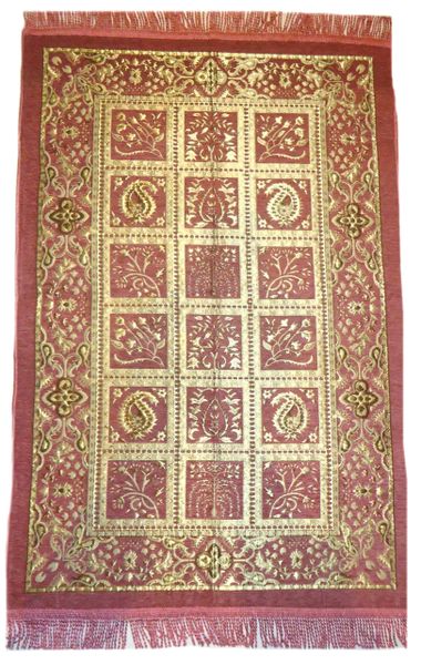 Gift Boxed Luxury Pink/Gold Turkish Islamic Prayer Mat