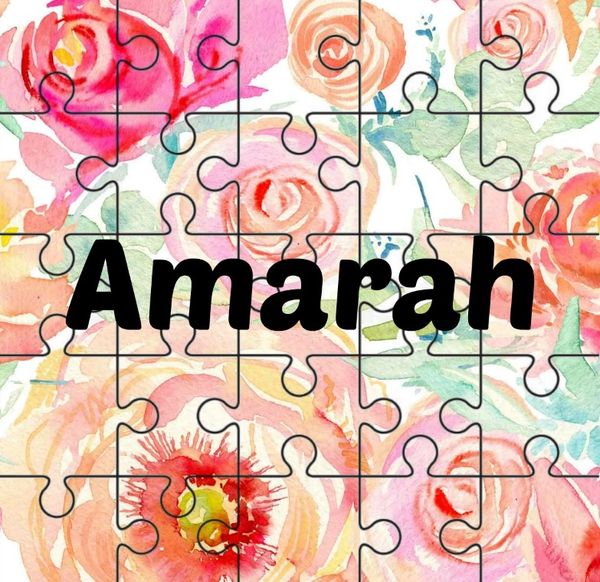 Personalised Floral Girls Wooden Jigsaw Puzzle Islamic Muslim Gift