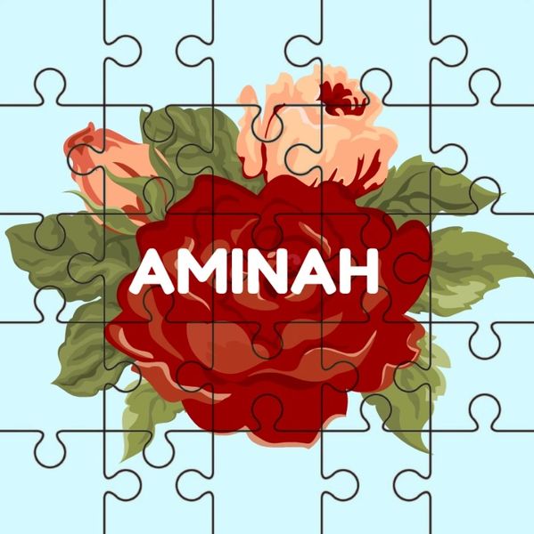 Personalised Rose Girls Wooden Jigsaw Puzzle Islamic Muslim Gift
