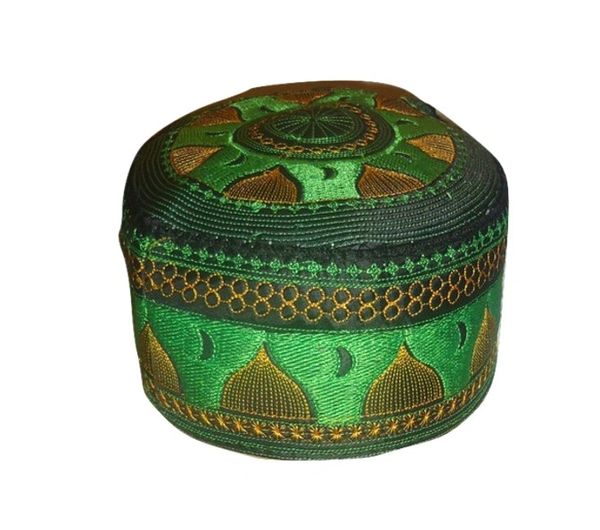 Boys Kids Green Islamic Muslim Prayer Hat