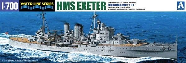 Aoshima Waterline 52730 British Heavy Cruiser HMS Exeter 1//700 scale kit