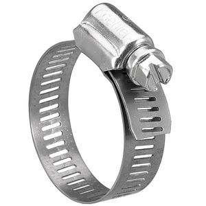 Size #12 (5/8 ~ 1-1/4) All Stainless Hose Clamp, 1/2 Bandwidth, Pack of  10