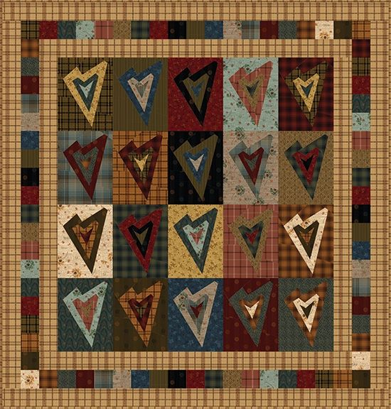 Log Cabin Hearts Quilt Kit The Little Red Hen Quilt Shop