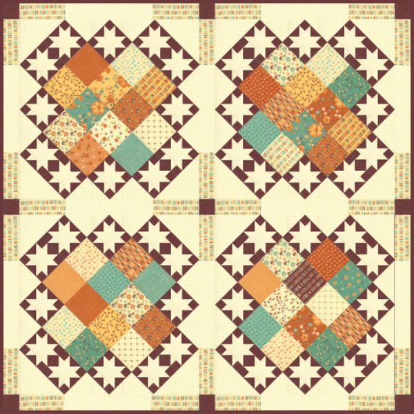 Granny Squares Quilt Pattern by Pieces of My Heart The Little Red Hen