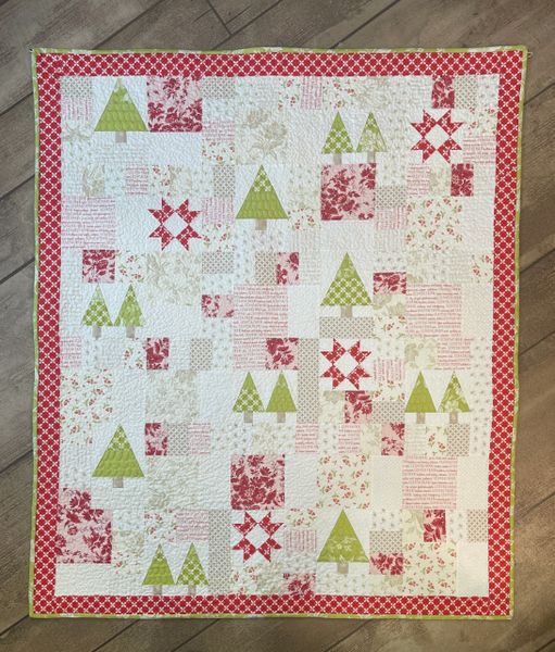 Seasonal Patchwork Christmas Quilt Kit Fig Tree & Co, Moda Fabric The