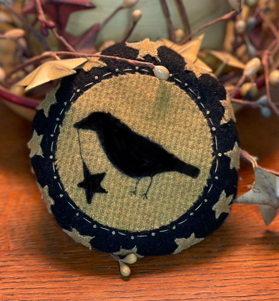 Crow Pincushion Wool Applique' Kit by The Little Red Hen The Little
