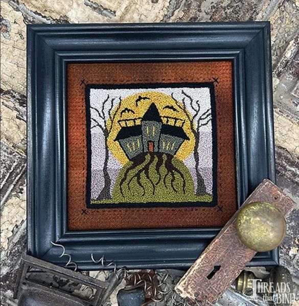 726Haunted House Punch Needle Kit by Threads that Bind The Little