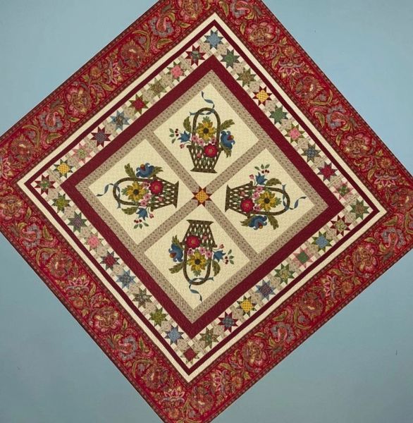 Baltimore Baskets Quilt Kit by Paula Barnes for Marcus Fabrics The Little Red Hen Quilt Shop