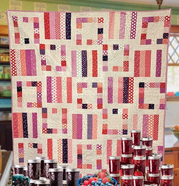 "Jelly & Jam" Quilt Kit Finished Size 60" x 72" The Little Red Hen
