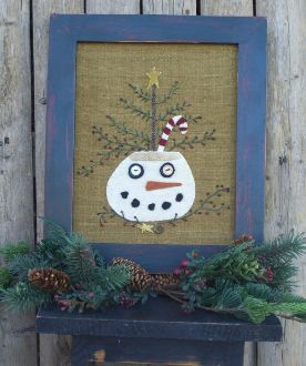 Wool Applique Kit: frosty Fun Ornament 