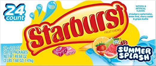 Starburst Summer Splash Fruit Chews Candy 207 Ounce Packs Of 24