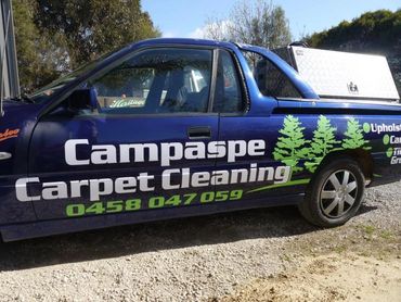 Campaspe Carpet Care self adhesive vinyl vehicle graphics