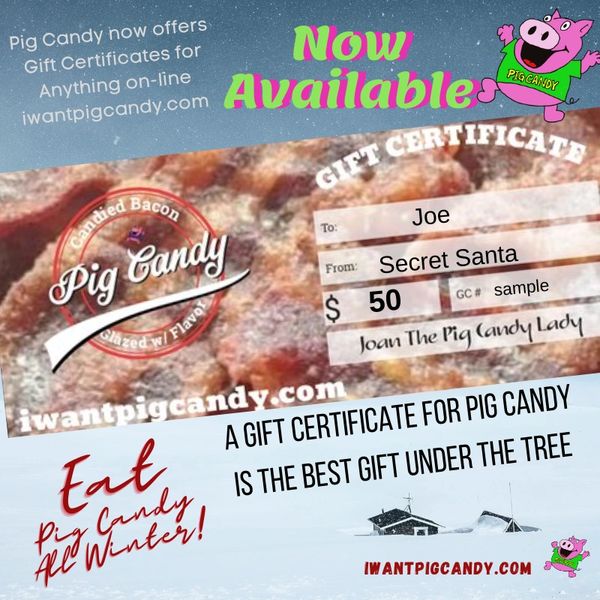 Gift Certificate for Pig Candy - $50