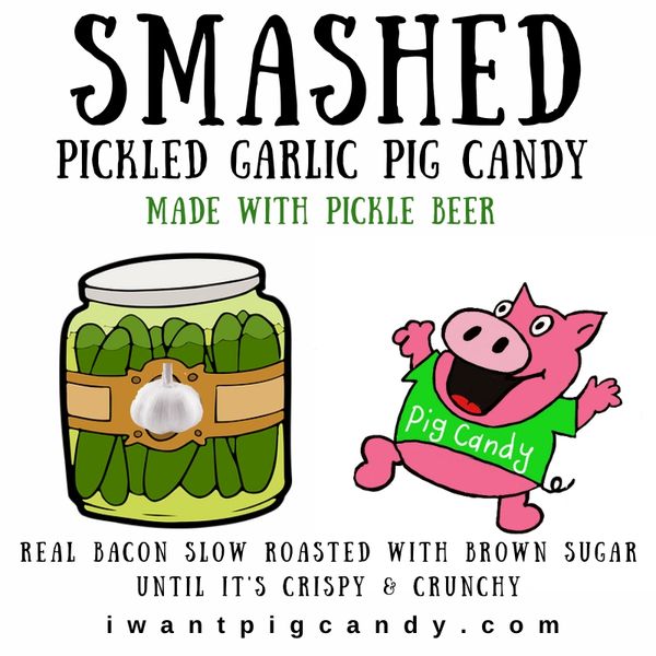 Smashed Pickled Garlic Pig Candy