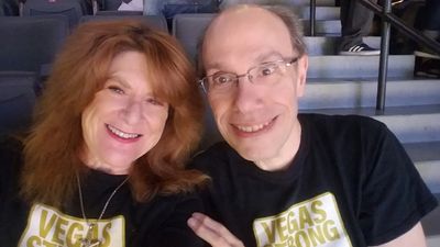 Ellen and Bill Spiegel at a Las Vegas Aces game in 2019.