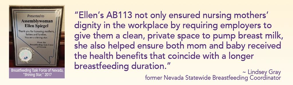 The former Nevada Statewide Breastfeeding Coordinator speaks about the impact of Ellen's legislation