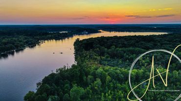 Sunset at Half Moon Lake in Dexter, Michigan