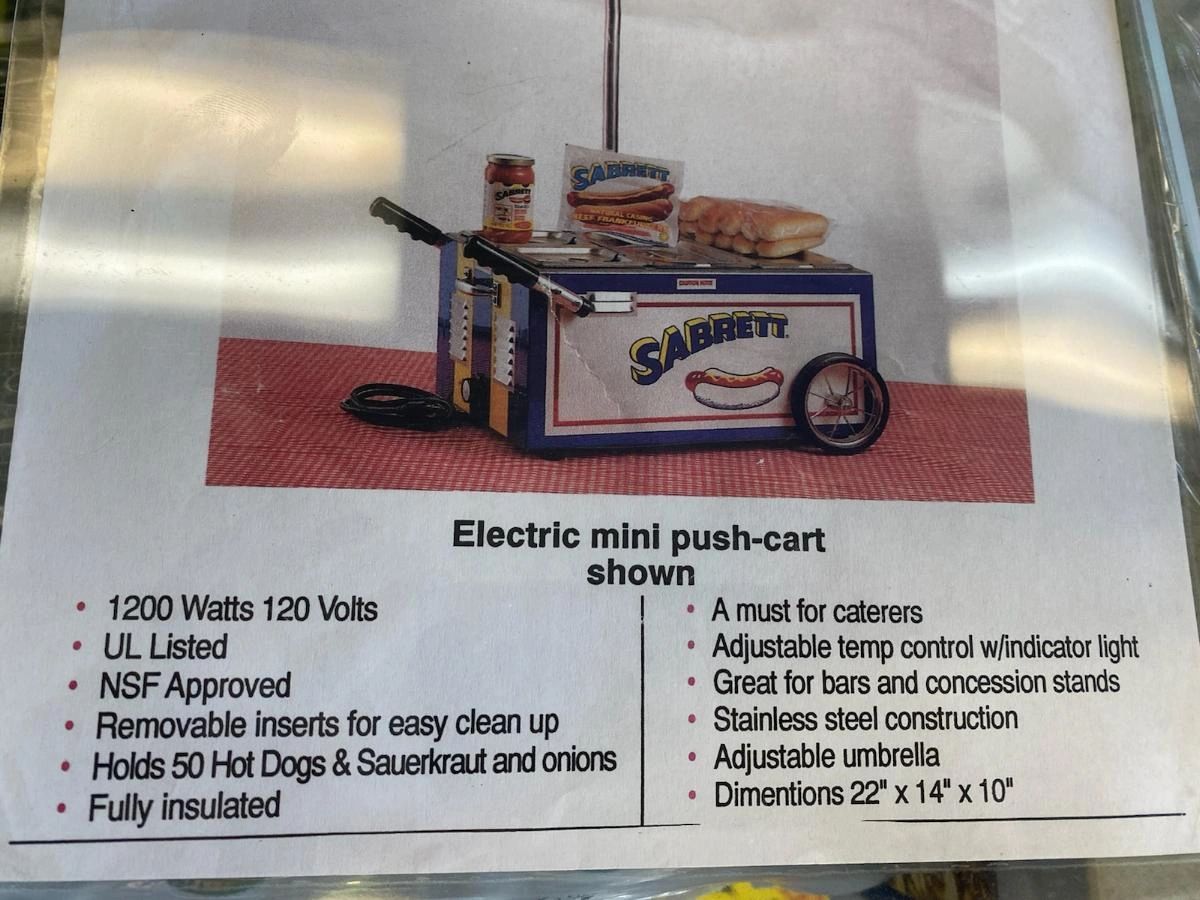 Sabrett Table Top Hot Dog Cart