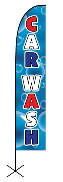 Blade Banner Flag Sidewalk Car Wash Cheap Feather Detailing