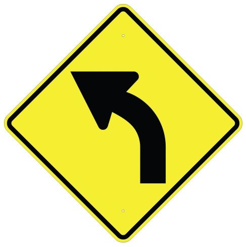 "Left or Right Curve Arrow Sign" Traffic Sign | Delcom Car ...