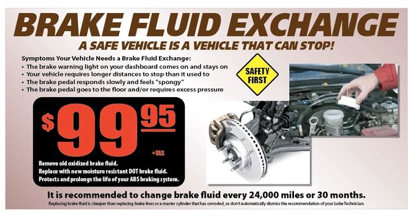 Brake Fluid Exchange Banner Delcom Car Wash Signs