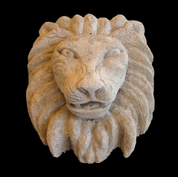 Small Lion Head | Cast Stone International