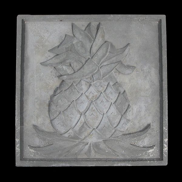 DECORATIVE CAST STONE PINEAPPLE WALL PLAQUE