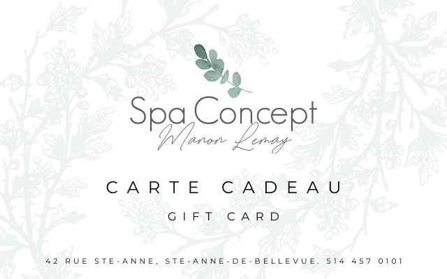 Cartes Cadeau Spa Concept Manon Lemay