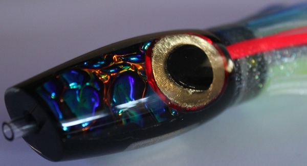 Prometheus Black and Blue Gold Eye Red Ring