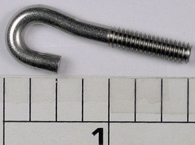 Hook Screw, lower part of harness, RH threading, long (1.773 in)