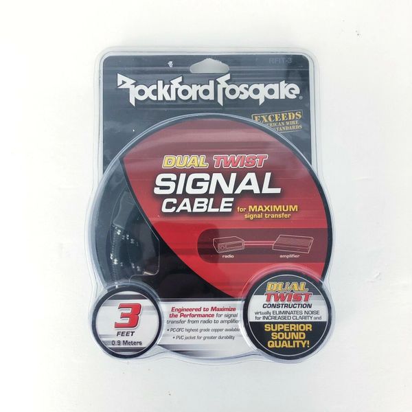 Rockford Fosgate RFIT-3 3' Premium Dual Twist RCA Cable