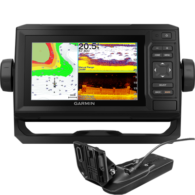 Garmin EchoMap 64CV UHD, Chartplotter, Chirp Sounder With GT24UHD-TM Transducer