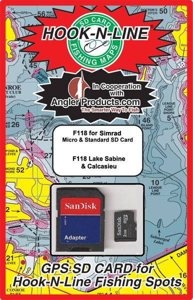 f118 sabine lake & calcasieu lake fishing electronic gps