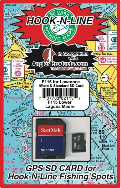 F115 Lower Laguna Madre Electronic Gps Sd Card For Lowrance Machi Hook N Line Fishing Maps